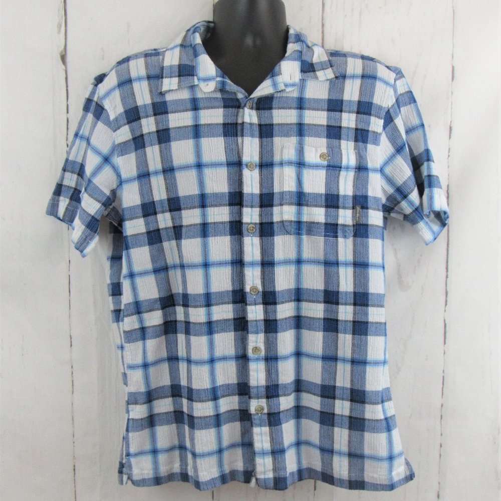 Eddie Bauer Men's Classic Fit Short Sleeve Button Up Plaid Shirt